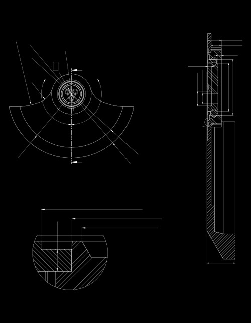 Gold rotor upon blueprints