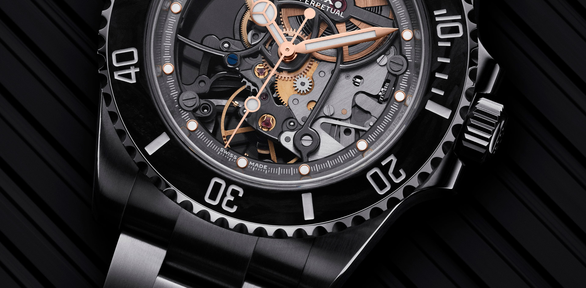 close up skeleton movement Submariner of Andrea Pirlo