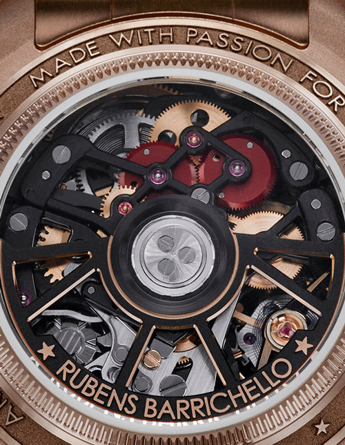 La Barrichello rose gold daytona case back