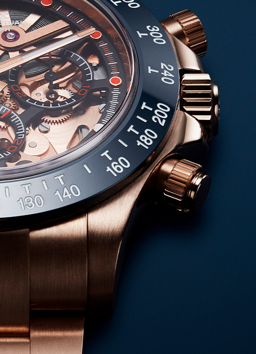 Custom watch Rolex Daytona Everose Gold La Blausee Gold