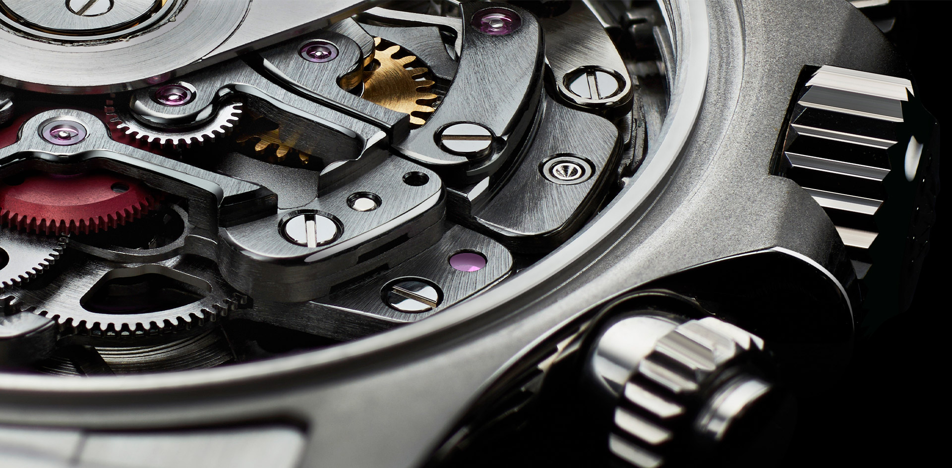 top view of the skeleton movement of the La Montoya watch