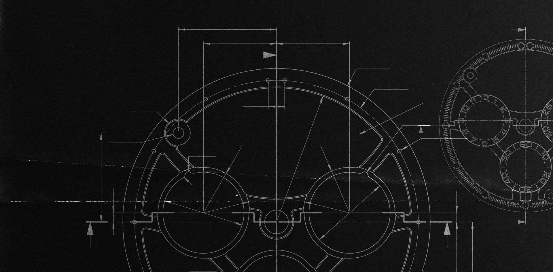 Sample of plans of the dial of La Montoya watch
