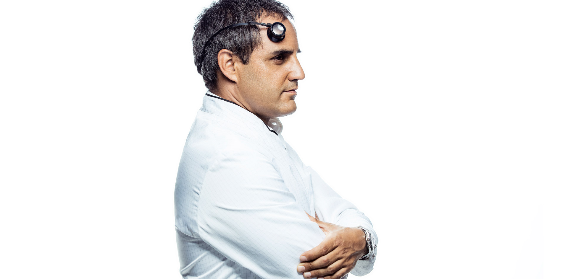 Portrait de Juan Pablo Montoya en blouse