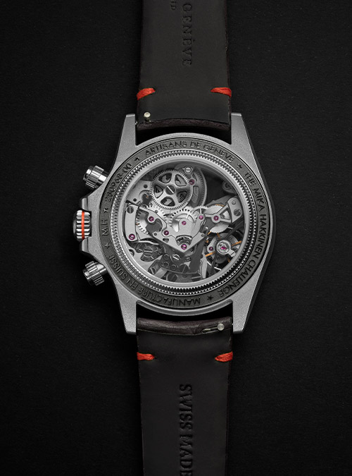 skeleton back of Mika Häkkinen challenge timepiece