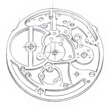 sketch of a main plate