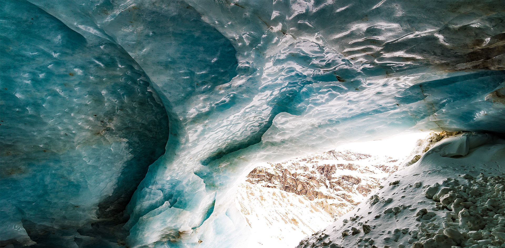 Zinal ice laden landscape