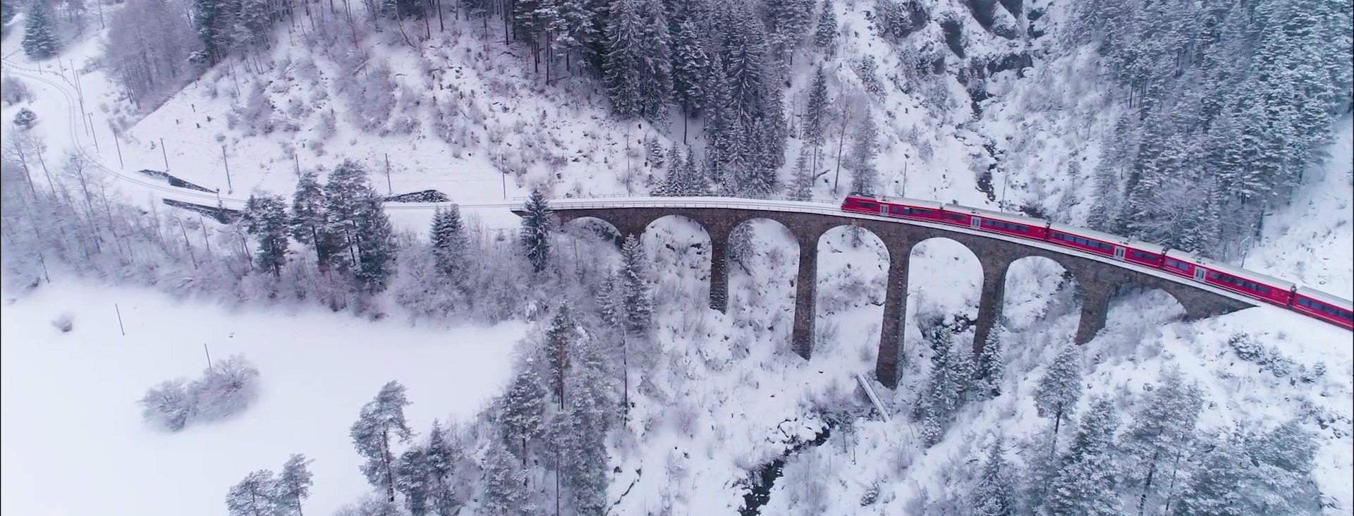 Train in the mountain of Switzerland
